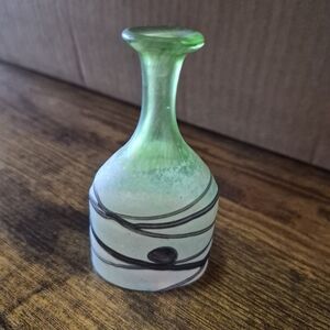 Kosta Boda 4” Bertil Vallien “Galaxy” Series Purple Swirl Vase